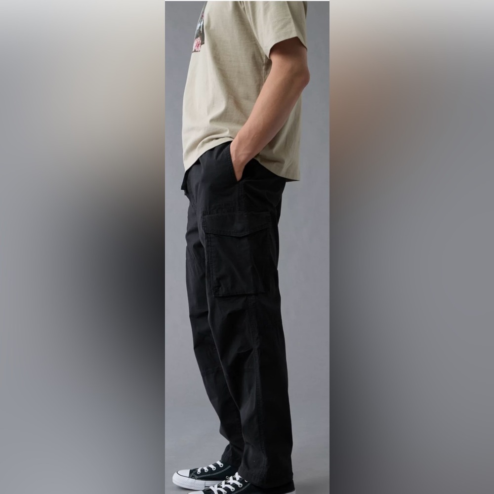 Banana Republic Emerson Wool Blend Cargo Trousers in Darkest Night size 34/32